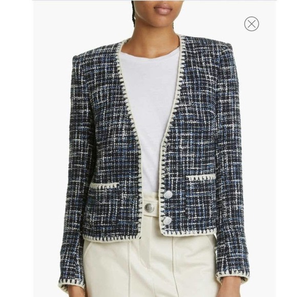 Veronica Beard Bosea Cotton Blend Tweed Jacket sz 6 - Picture 1 of 16